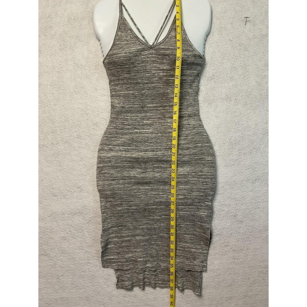Strappy Bodycon Dress‎ Womens Small Sleeveless Ribbed Knit Midi Fitted Summer - Picture 2 of 4